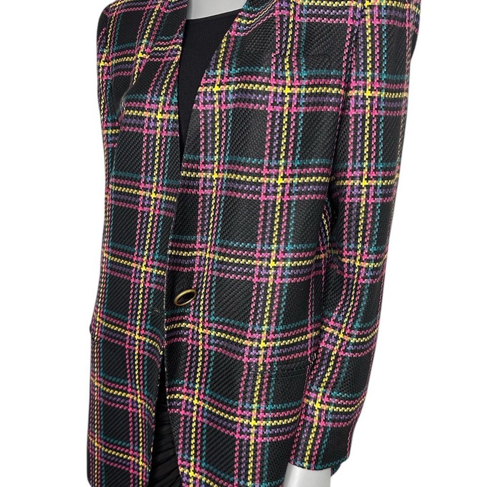 Colorful Plaid Blazer